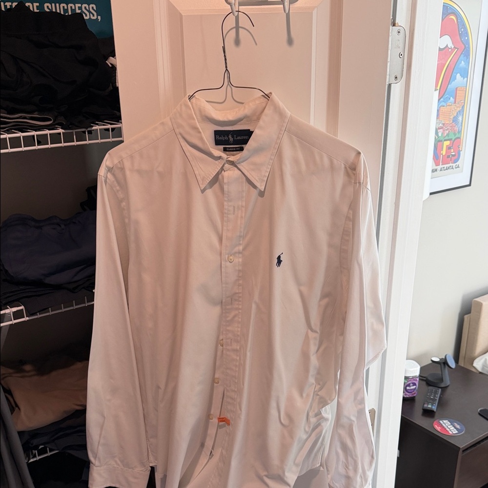 Polo by Ralph Lauren Men's Cream Dress Shirt